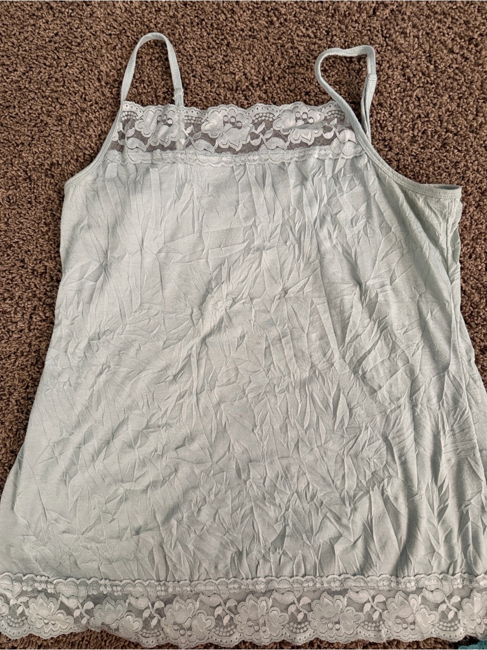 Maurices Lace-Trim Camisole Tank in Light Green